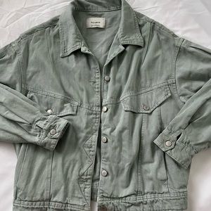 Pull and Bear Green denim jacket